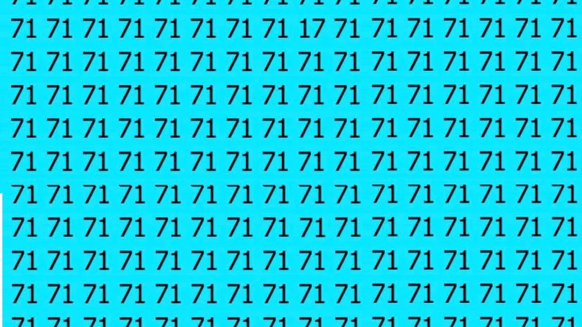 Czy potrafisz znaleźć liczbę 17 na tej grafice? 