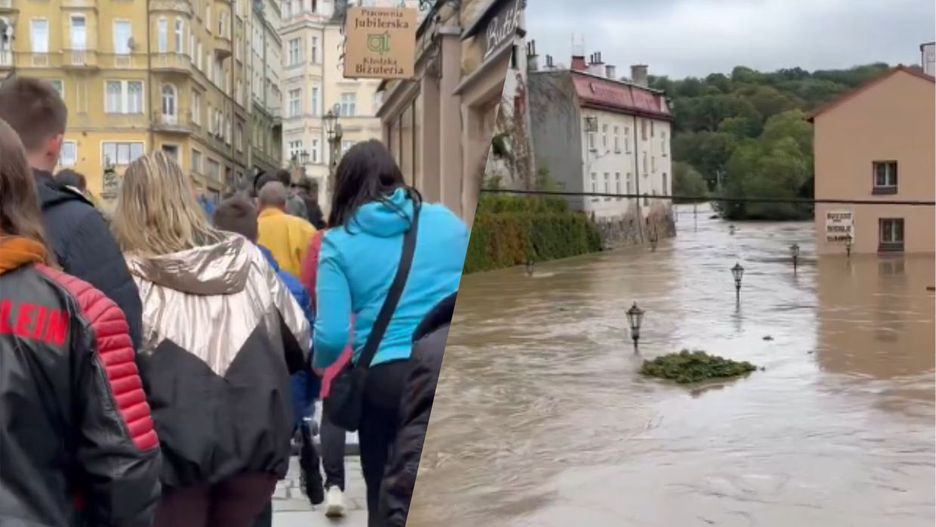 Służby przegoniły gapiów w Kłodzku