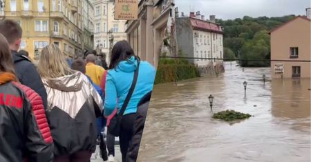 Stali i nagrywali powódź. W kilka chwil musieli się rozejść