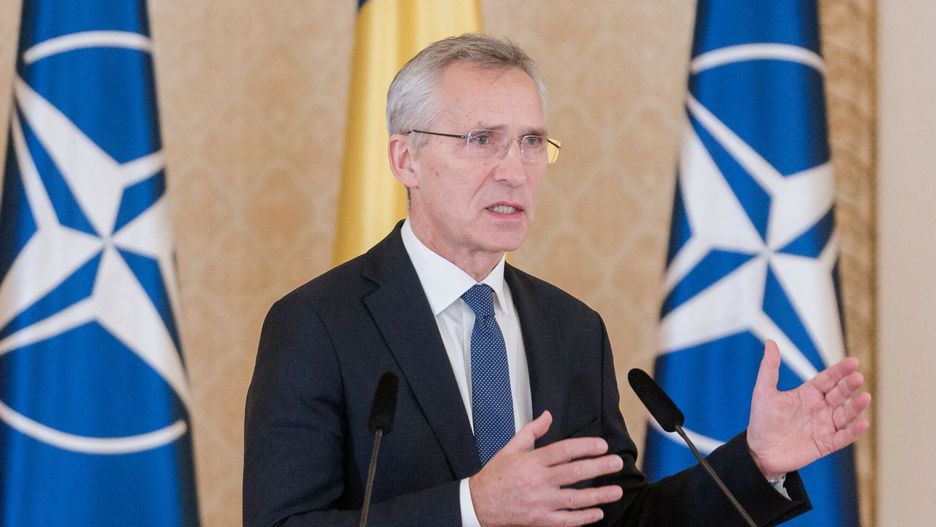 Temporary
NATO Secretary General Jens Stoltenberg delivers a press statement following talks with Romania?s President in Bucharest, Romania, on November 28, 2022. (Photo by Andrei PUNGOVSCHI / AFP)
ANDREI PUNGOVSCHI