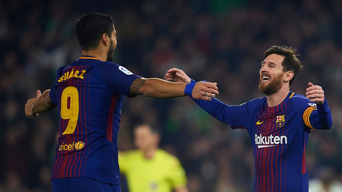 Leo Messi (z prawej) i Luis Suarez (z lewej)