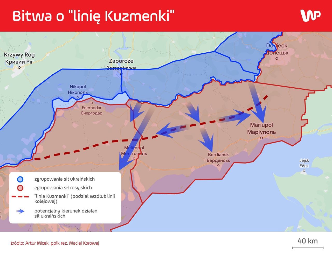 Natarcie ukraińskich wojsk w obwodzie zaporoskim