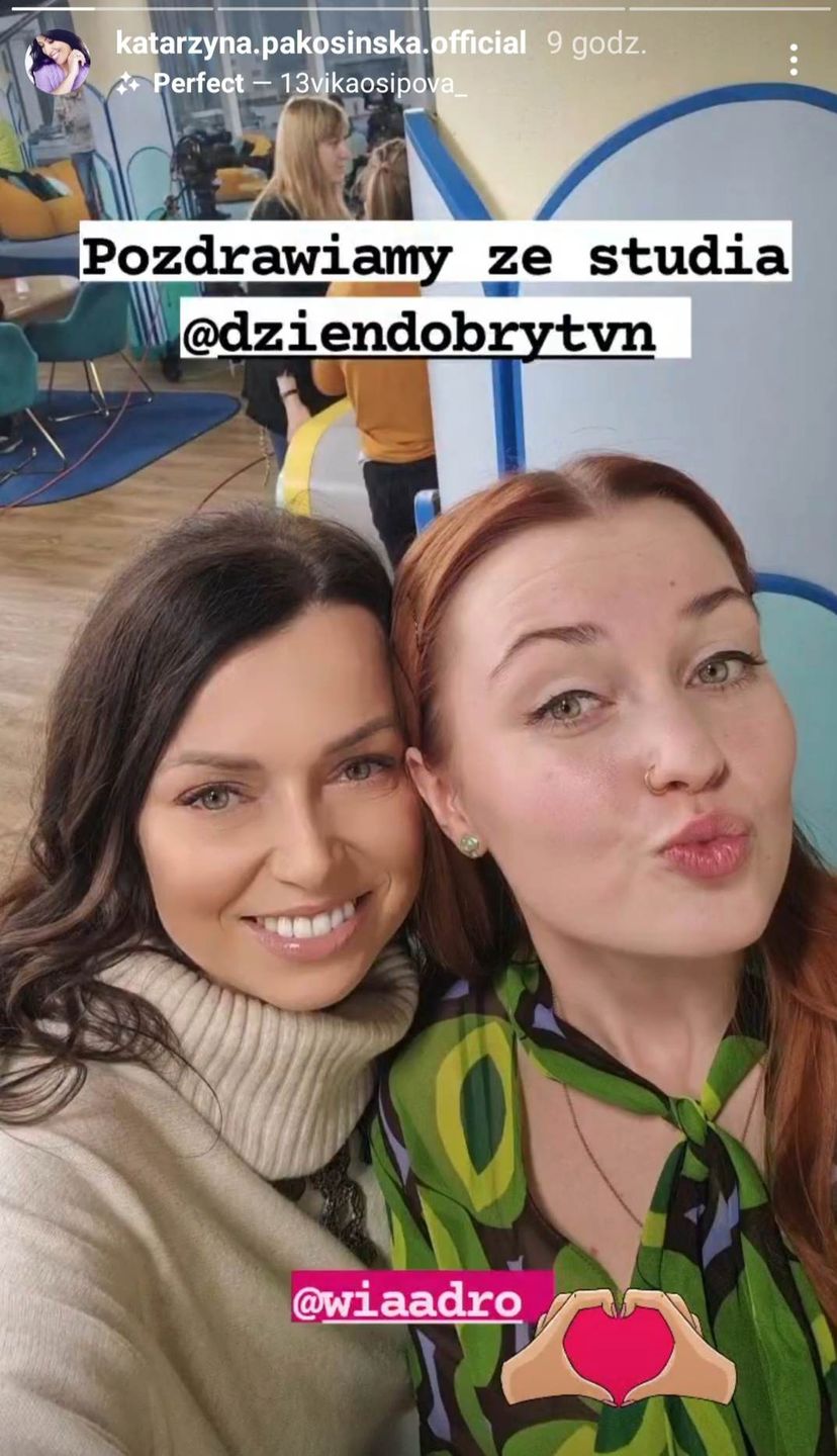Katarzyna Pakosińska z córką w DDTVN
