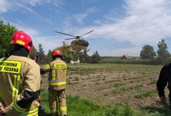 Oborniki Śląskie. Eksplozja beczki z rozpuszczalnikiem. Spawacz poparzony