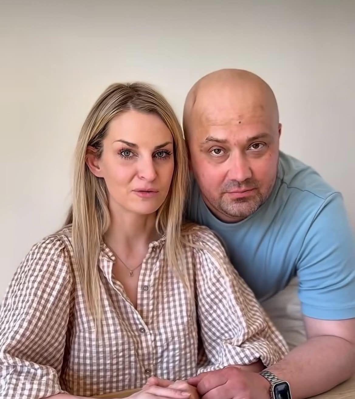 Adrian Szymaniak z żoną