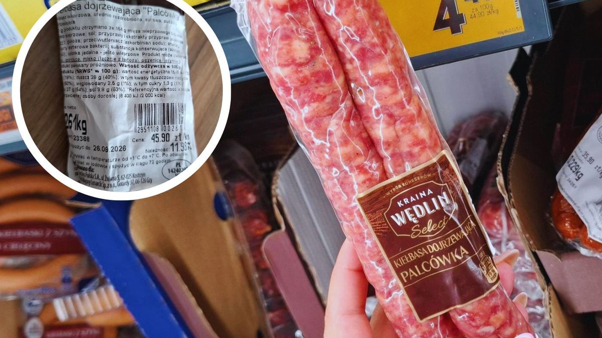 Kiełbasa palcówka w Biedronce