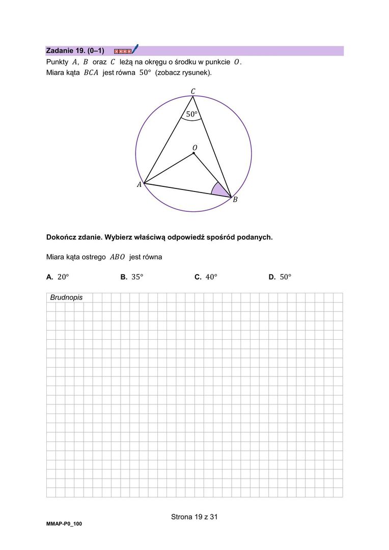 Arkusz z matematyki: Matura 2025