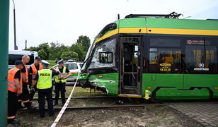 Poznań. 15 osób rannych w zderzeniu dwóch tramwajów