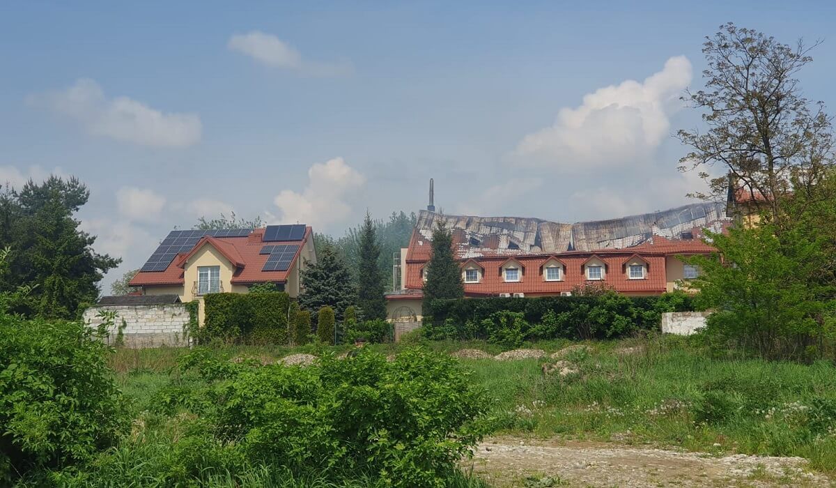 Pożar hotelu W Krainie Alicji w Nałęczowie