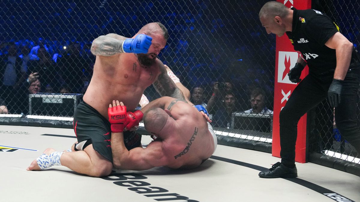   / MMA / Eddie Hall punktujący Mariusza Pudzianowskiego