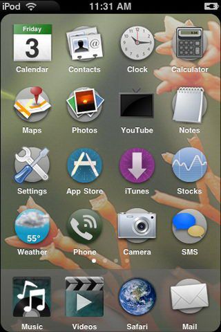 iPhone udający Palm Pre