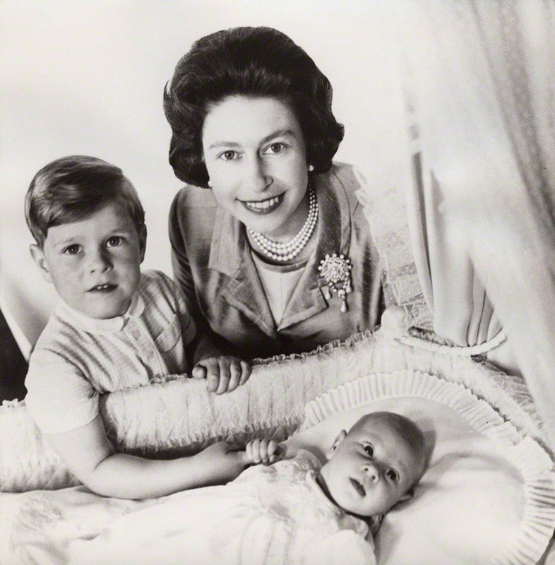 Prince Andrew, Duke of York; Queen Elizabeth II; Prince Edward, by Cecil