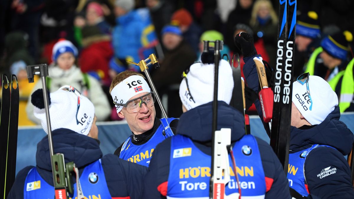 PAP/EPA / FREDRIK SANDBERG / Na zdjęciu: Johannes Boe (w środku)