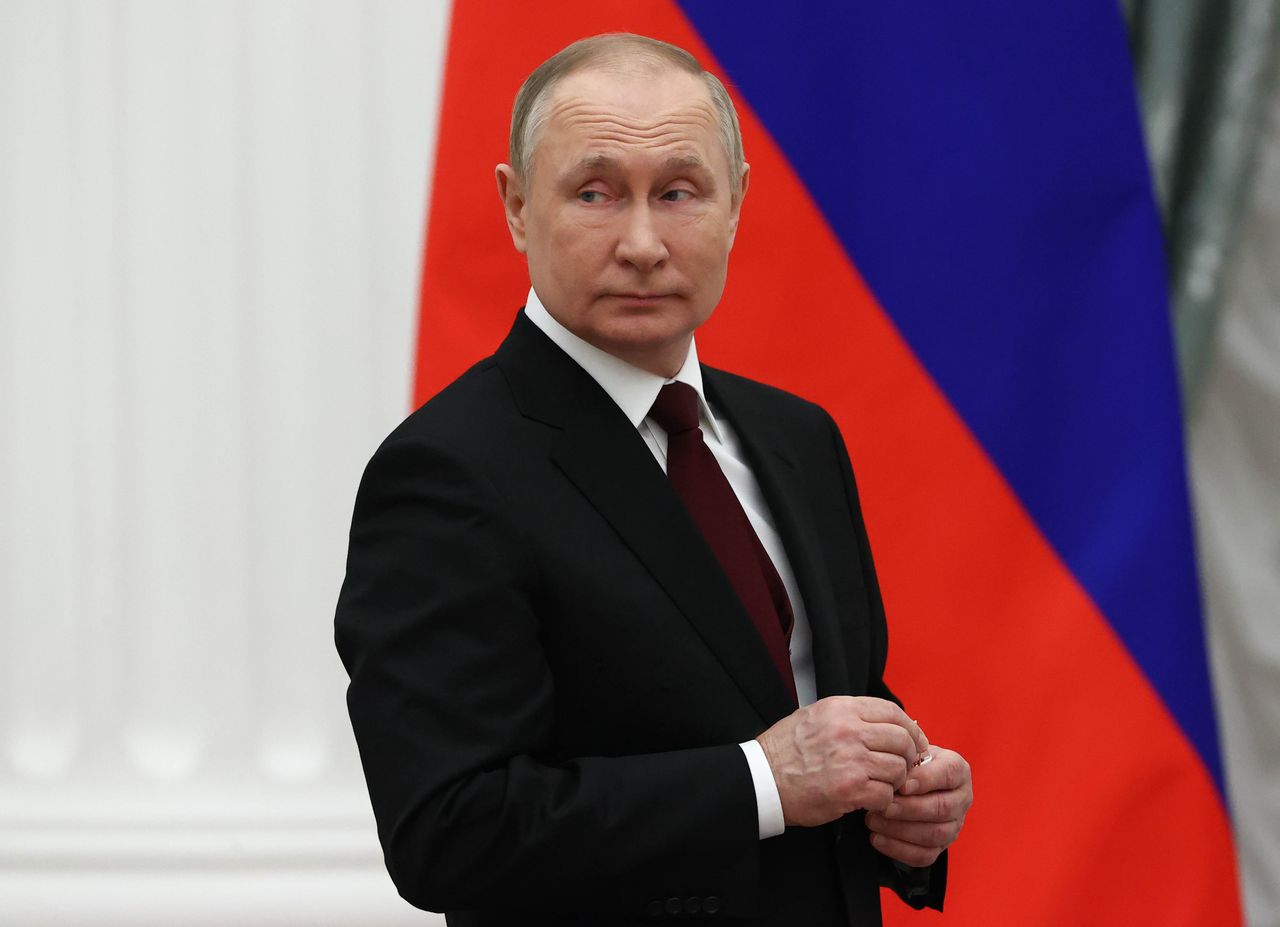 TASS: Putin oświadczył, że ma zamiar podpisać dekret o uznaniu niepodległości Donbasu (Photo by Sergei Karpukhin\TASS via Getty Images)