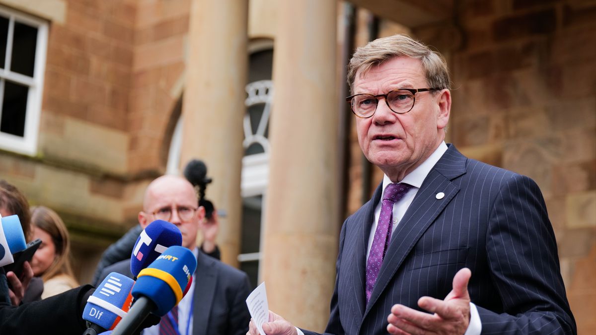 Johann Wadephul, Germany's foreign minister, at the Berlin Process summit at Hillsborough Castle near Belfast, Northern Ireland, UK, on Thursday, Oct. 9, 2025. The meeting is intended to boost cooperation between the UK and Balkans countries which are known to be used as a transit route for people-smugglers. Photographer: Paulo Nunes dos Santos/Bloomberg via Getty Images
