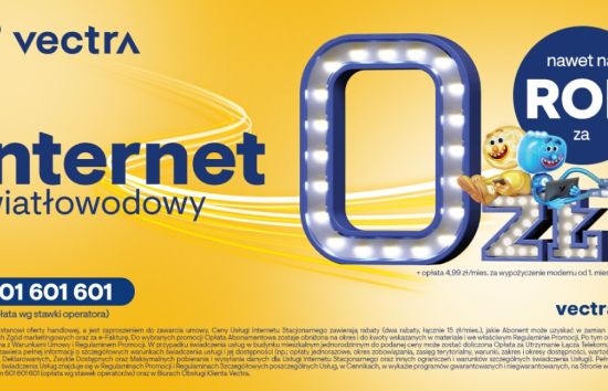 Vectra z promocją na darmowy internet przez rok