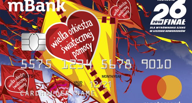 mBank podwaja wpłaty na WOŚP, limitowana edycja kart