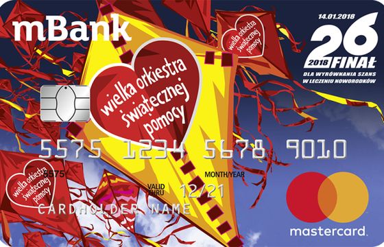 mBank podwaja wpłaty na WOŚP, limitowana edycja kart
