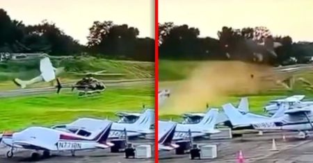 Samolot wleciał w helikopter. Przerażające nagranie wypadku w USA