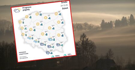 Pogoda na Wigilię. Mroźny poranek w całym kraju, na południu trudne warunki drogowe
