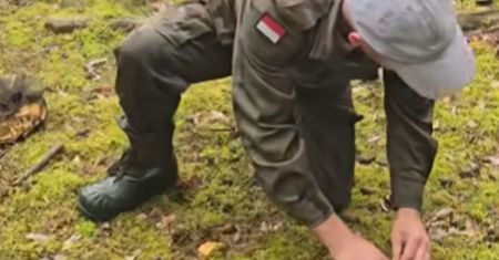 Chwycił za telefon w lesie. "Zakrywamy dziurkę"