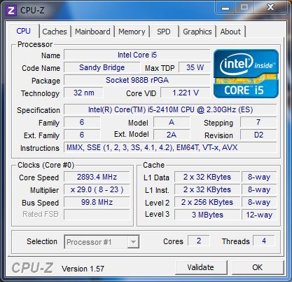 CPU-Z - Ci5-2410M