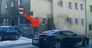 Camaro na ulicach Bystrzycy. "Chciał się trochę pobawić w śniegu"