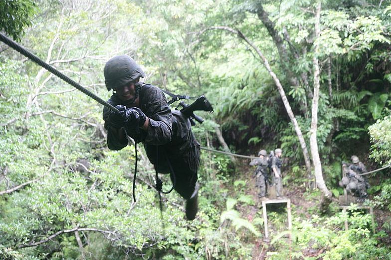 Ćwiczenia amerykańskich żołnierzy w bazie Okinawa