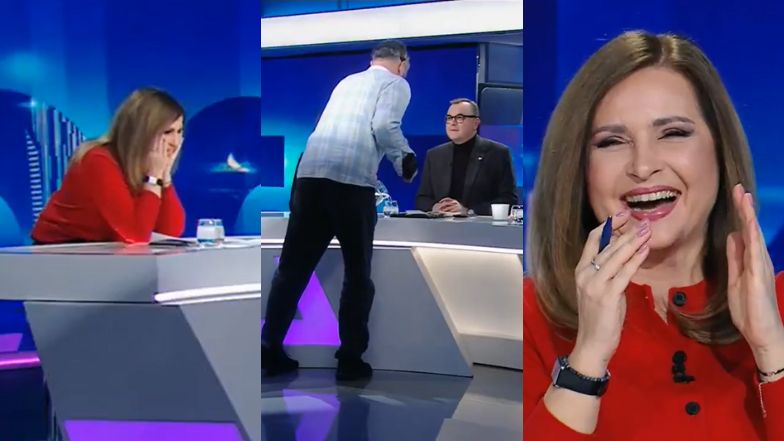 Wpadka w Polsat News. Agnieszka Gozdyra wybuchła śmiechem