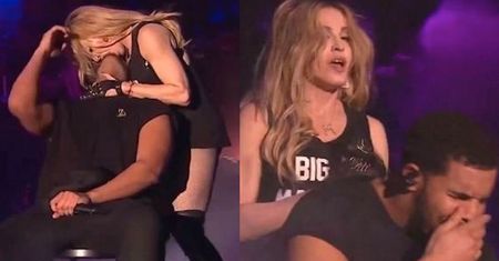 Madonna CAŁUJE Drake'a na scenie. Był zniesmaczony?!