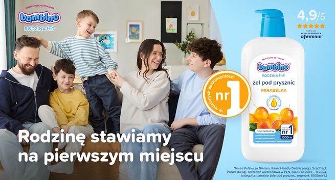 Bambino z nową kampanią żeli pod prysznic dla całej rodziny