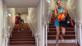 Taniec radości Sabalenki w drodze do szatni [WIDEO]