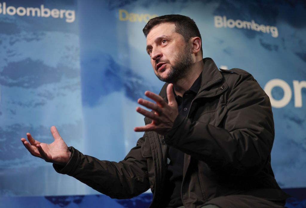Day Two Of World Economic Forum (WEF) 2025
Volodymyr Zelenskiy, Ukraine's president, during a Bloomberg Television interview at the World Economic Forum (WEF) in Davos, Switzerland, on Wednesday, Jan. 22, 2025. The annual Davos gathering of political leaders, top executives and celebrities runs from January 20 to 24. Photographer: Hollie Adams/Bloomberg via Getty Images
Bloomberg
emea, davos, world economic forum, european, speakers, wef2025, summit, conference, wef, forum, government news, business news, swiss