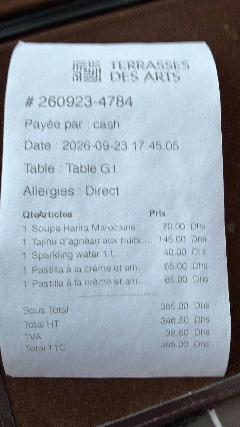 Paragon za obiad w Marakeszu