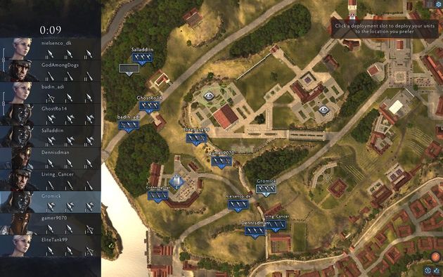 Total War: Arena - rozkładanie armii na mapie przed bitwą