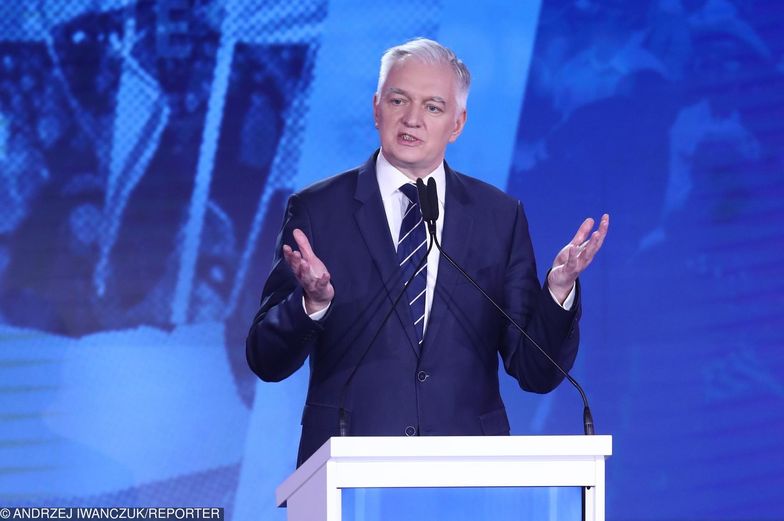 Jarosław Gowin w czasie konwencji PiS