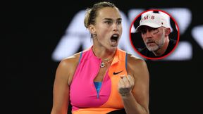 Jedno słowo. Popatrzcie na twarz trenera Sabalenki