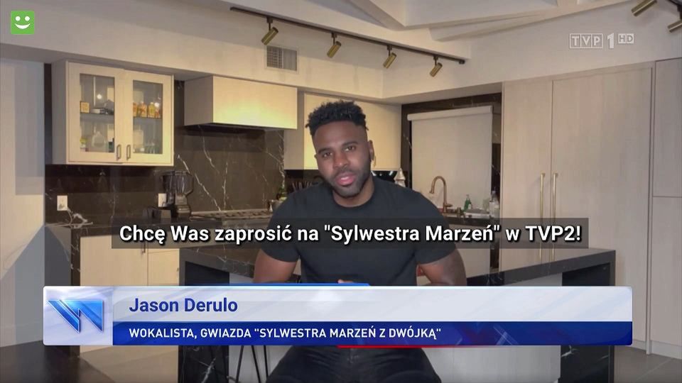 Jason Derulo gwiazdą nie tylko Sylwestra Marzeń, lecz także "Wiadomości" TVP 