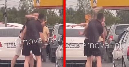Bójka na stacji nagrana. Tak Rosjanie walczą o ostatnie krople paliwa