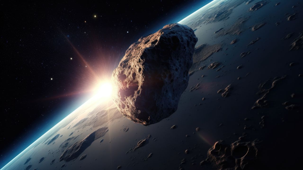 A cosmic rock approaching Earth. Illustrative photo.