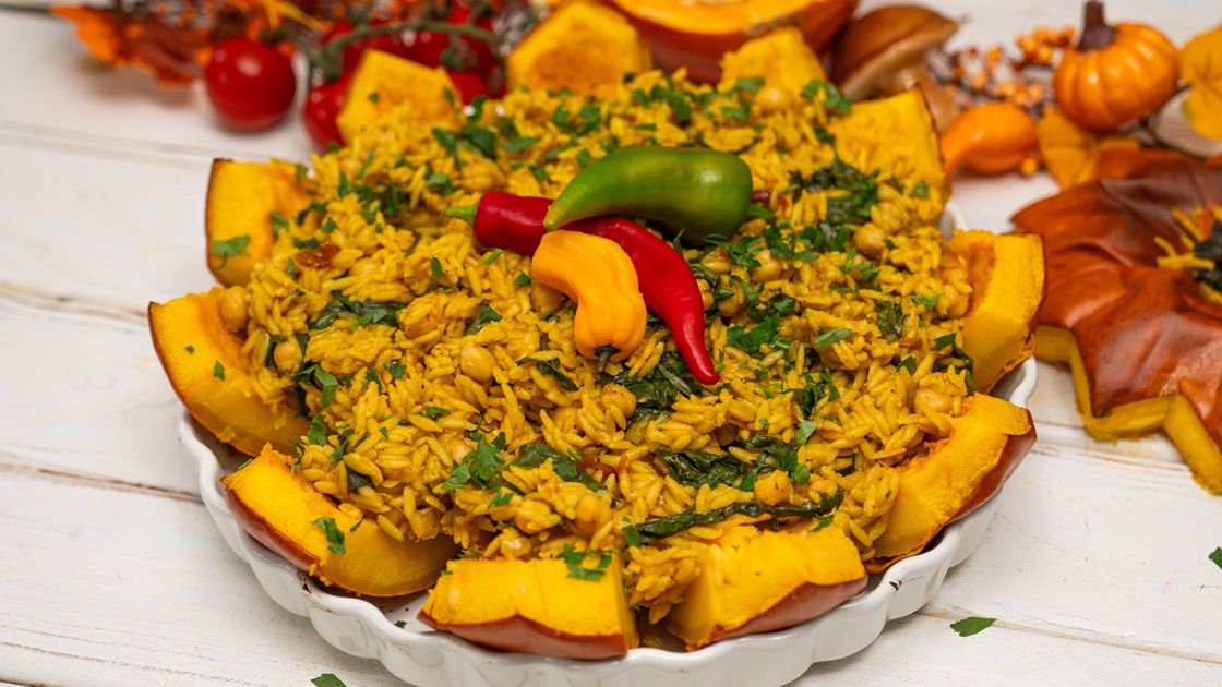 Pieczona dynia z niespodzianką