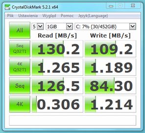 CrystalDiskMark - Standardowy HDD 500GB