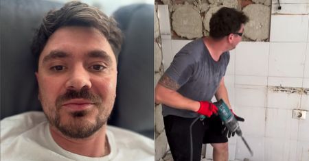 Daniel Martyniuk skuwa kafle na budowie. Internauci: "Nareszcie się wziąłeś za robotę"