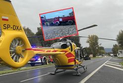 Poważny wypadek na Śląsku. Kierowca uderzył w wóz strażacki