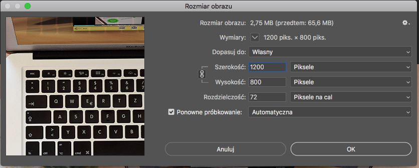 Jak zmienić rozmiar zdjęcia za pomocą Photoshopa? 6