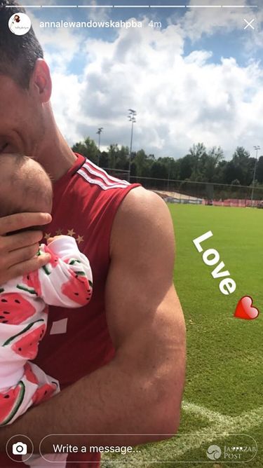 Anna Lewandowska pokazała zdjęcie Roberta Lewandowskiego z Klarą