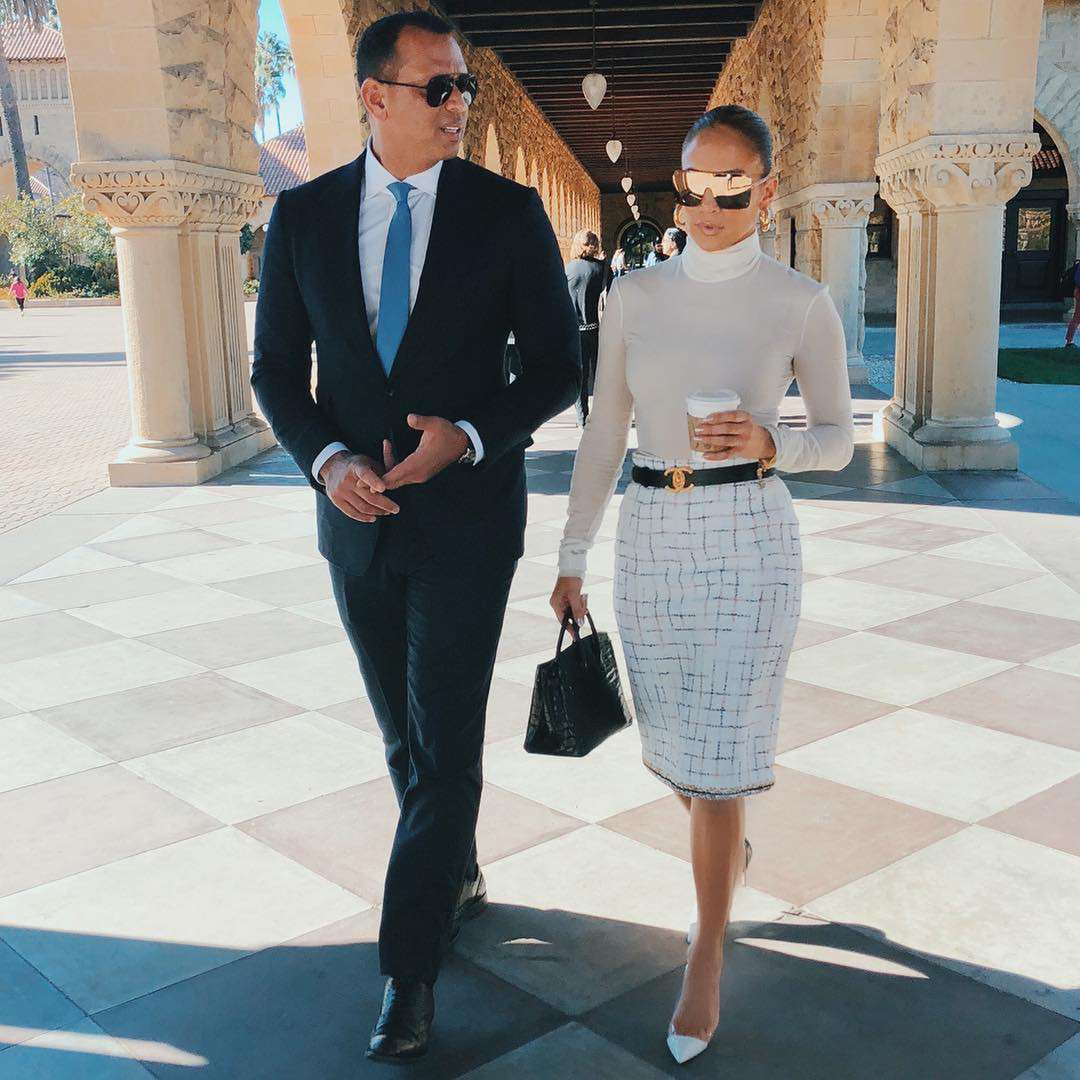 Wystrojeni jak z katalogu Jennifer Lopez i Alex Rodriguez