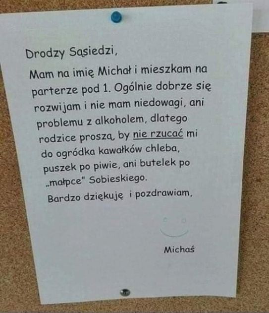 List Michała do sąsiadów