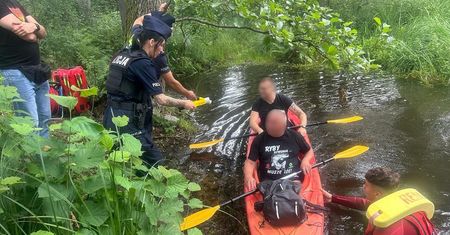 Płynęli kajakiem po Wdzie. Takiego spotkania się nie spodziewali