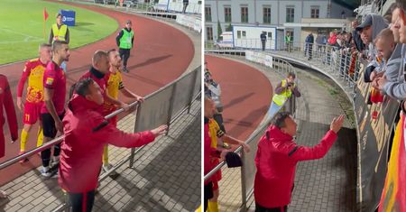 Wściekli kibice żądali wyjaśnień. Wtedy wkroczył do akcji